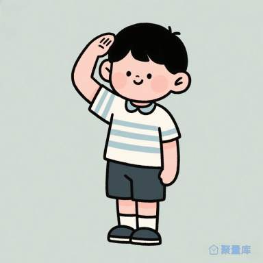 T恤印花图案：敬礼的男孩