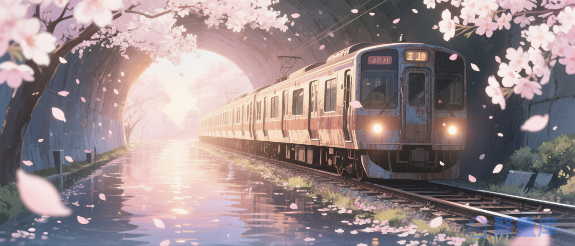 樱花隧道列车行