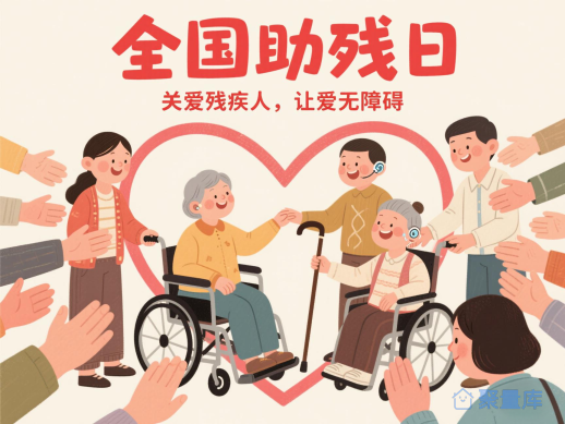 全国助残日关爱主题海报