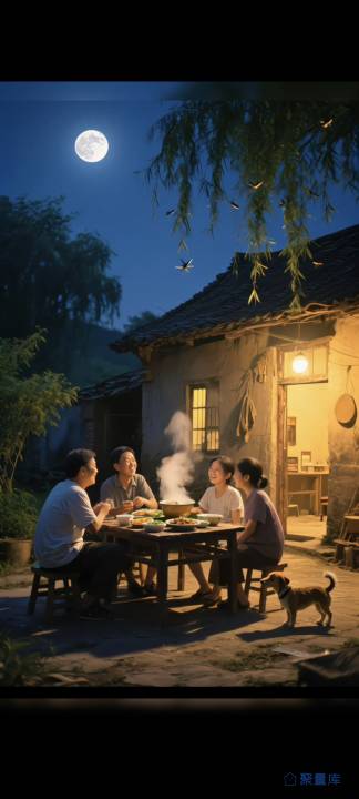 月夜农家：共飨烟火暖时光!