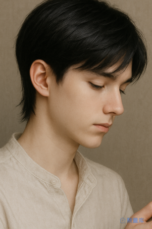 黑发蓝瞳男 | 写实风