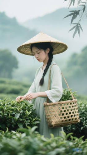青笠采雾