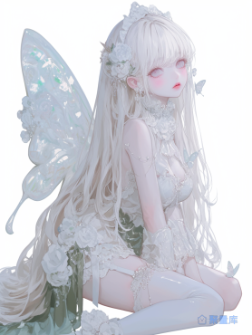 纯白蝶灵｜空谷新生｜羽白绿