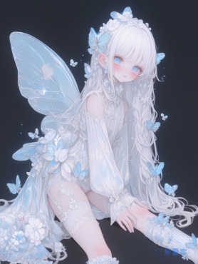 雾羽精灵｜花雨林栖｜浅月蓝
