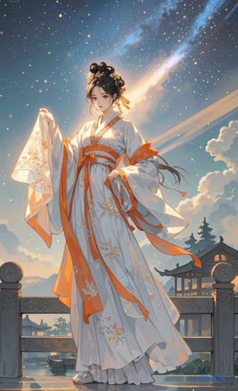星空下的女孩