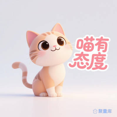 T恤印花：极简萌猫态度宣言