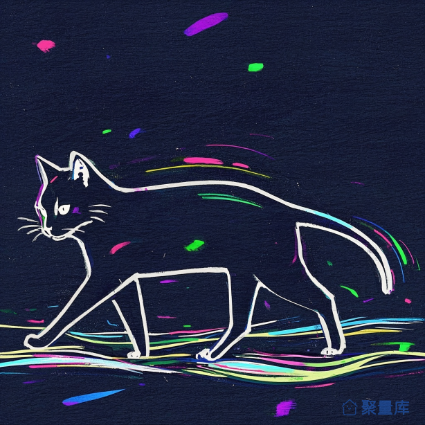 印花图案——白色简笔猫