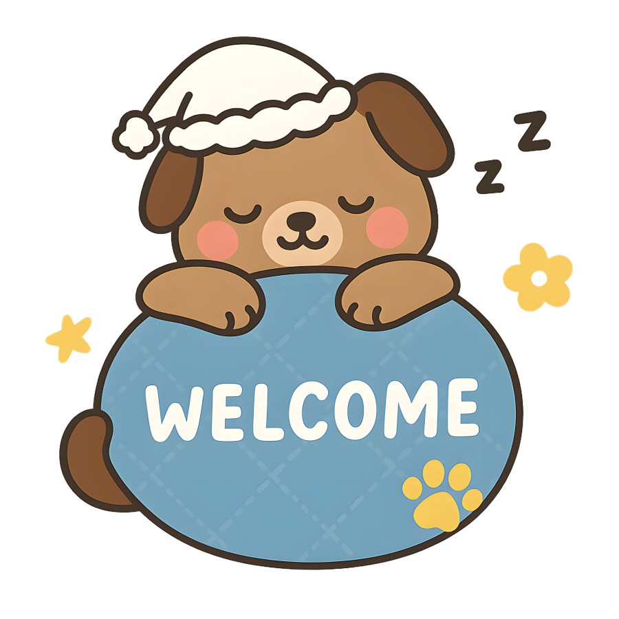 贪睡狗狗——T恤免抠高清印花图案