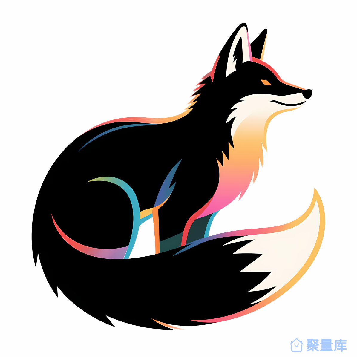 T恤印花矢量狐狸