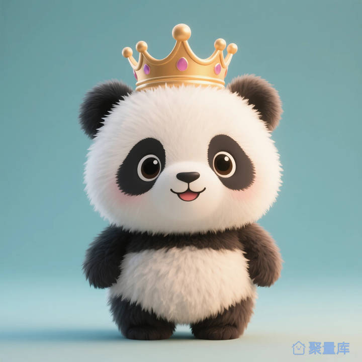 戴皇冠的小熊猫