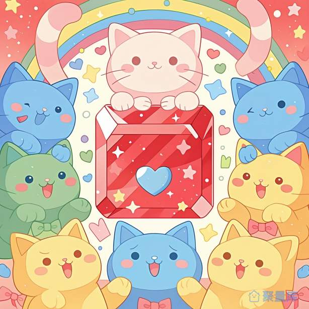插画故事小猫们和红宝石