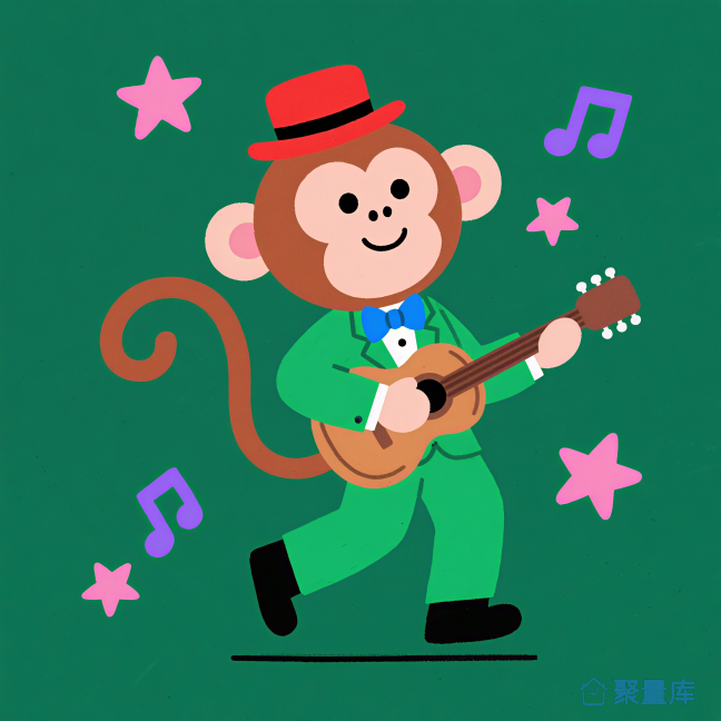 吉他手猴子的欢乐演奏