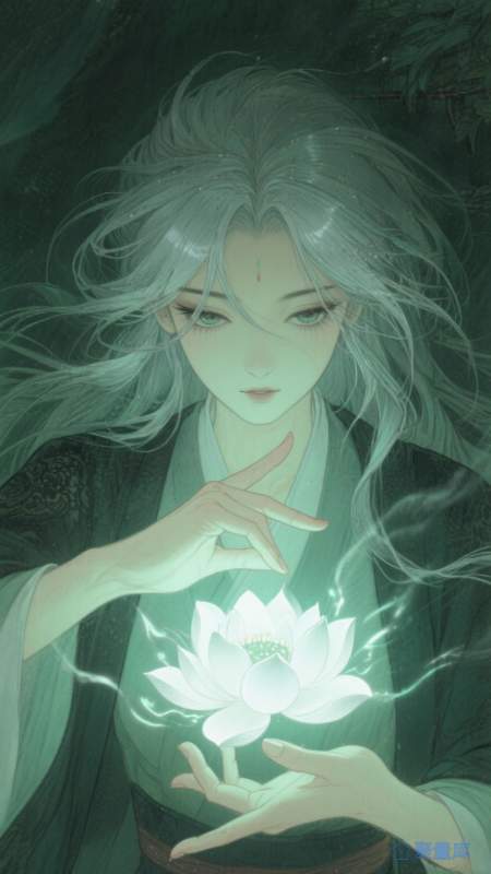 绿影莲心 古风动漫人物小说插画封面壁纸头像