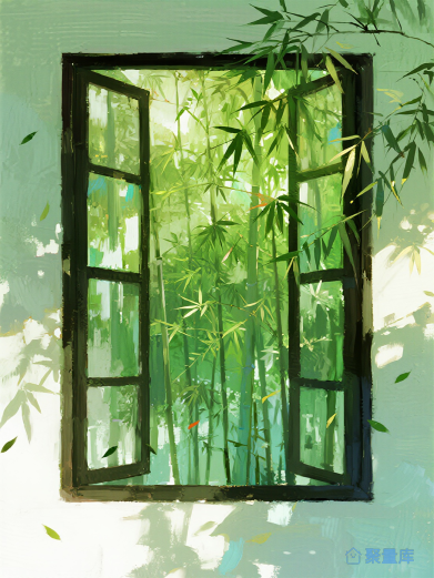 小说底图，竹窗，壁纸，小说封面制作