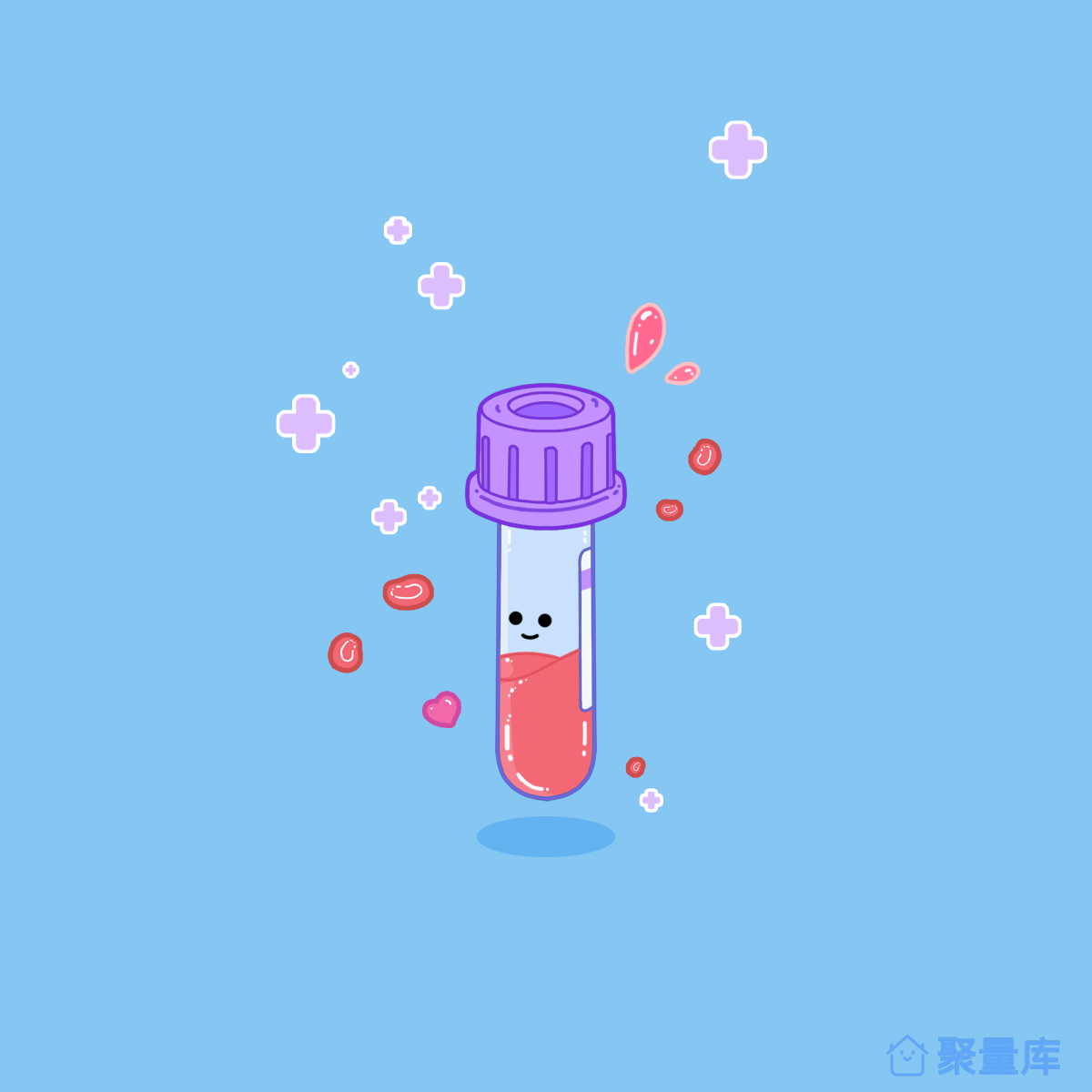 拟人化可爱EDTA采血试管