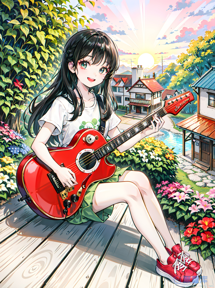 弹吉他的女孩