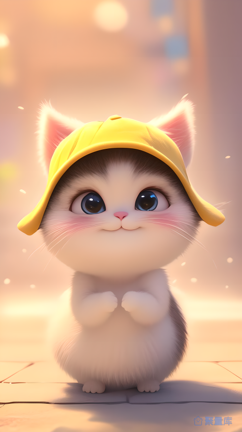 可爱猫猫戴帽子