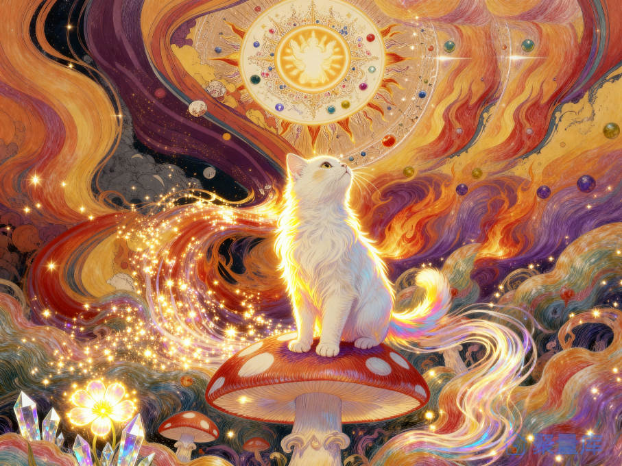 猫 星空 日光