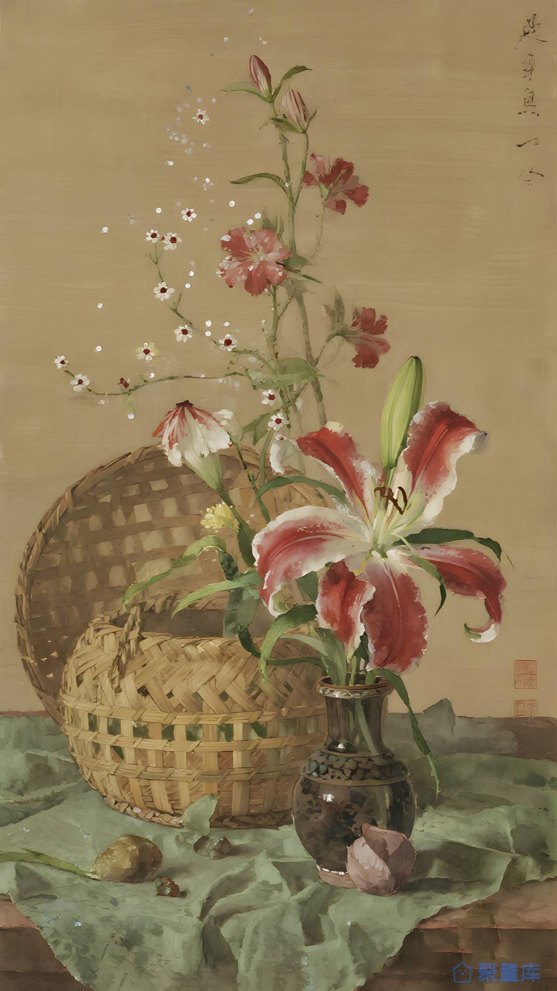 百合花 浪漫主义风格的静物画