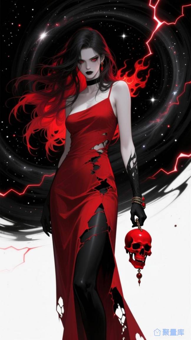 卡通风美女少女魔女魔幻场景插画素材