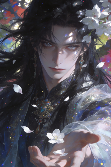 少年感小说封面，底图，玄幻男主，偏执