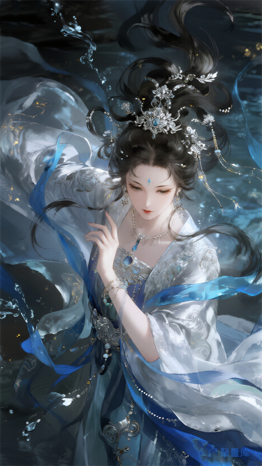 玄幻大女主，神女，小说封面，底图