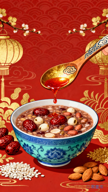 腊八粥谷物背景2