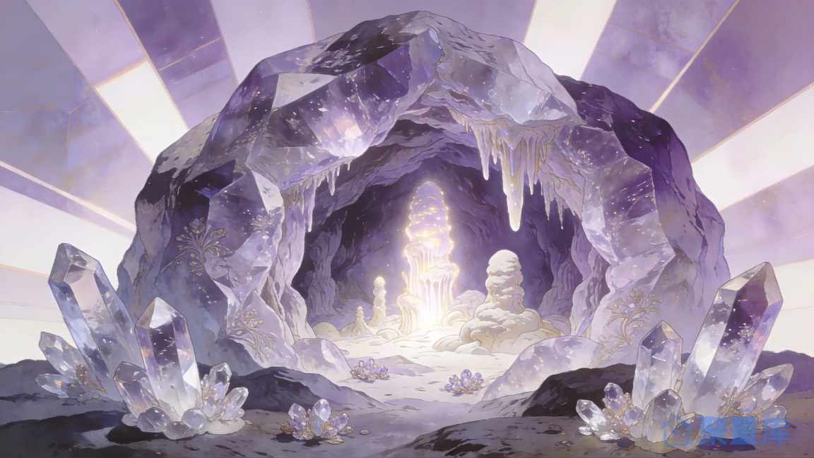 紫色水晶洞穴中的神秘光之圣殿