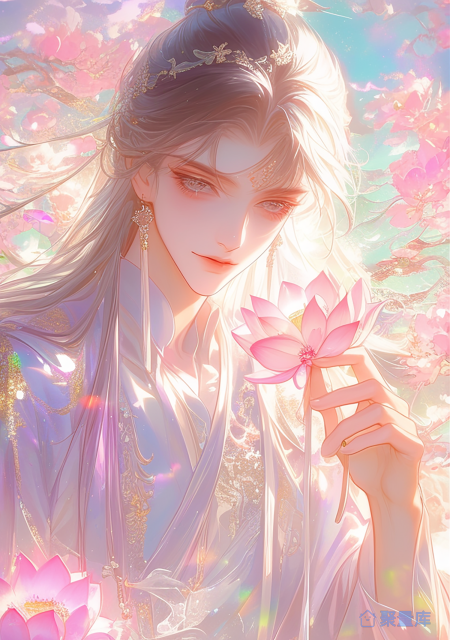 仙气男子荷花男子
