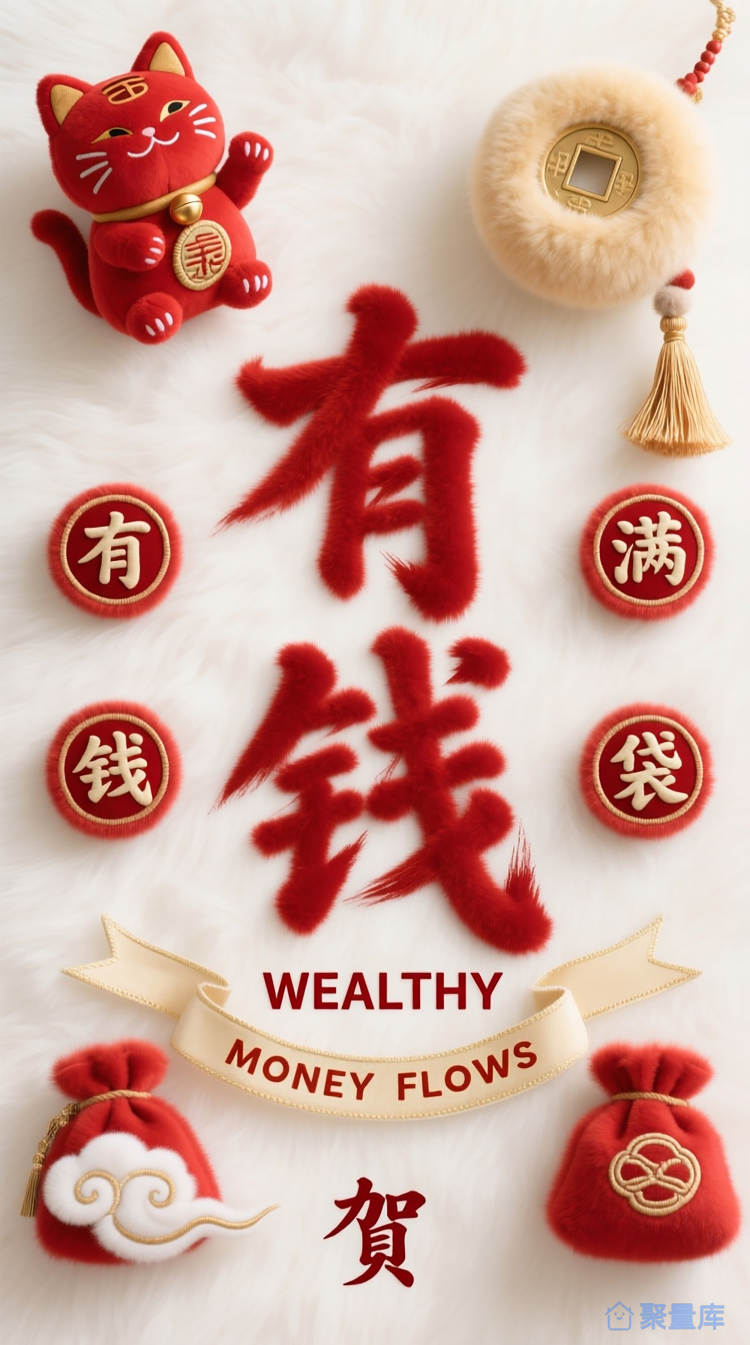 毛绒有钱马