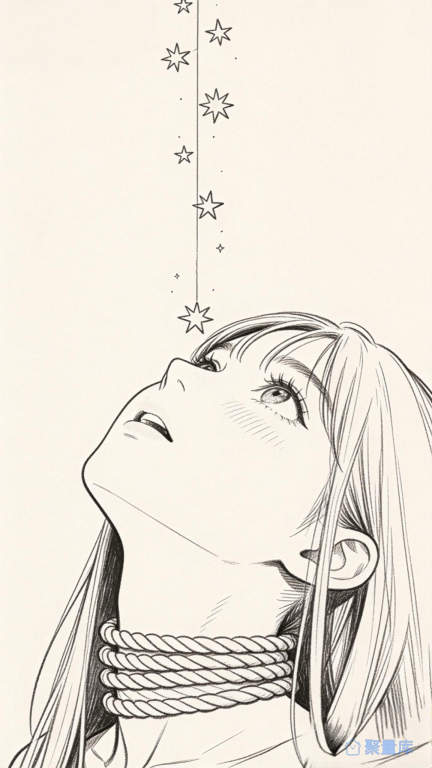 被绳子缠绕的星星少女