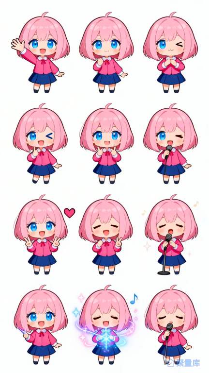 粉红色女孩表情包