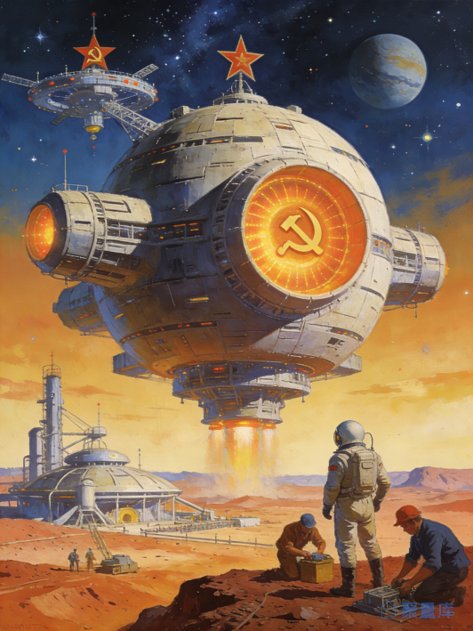 苏联复古科幻风格的艺术作品