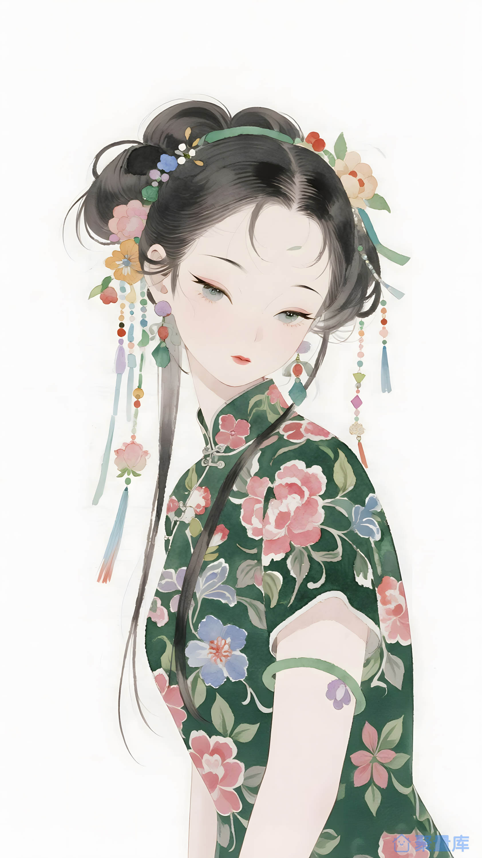 东方美女 简约新中式插画