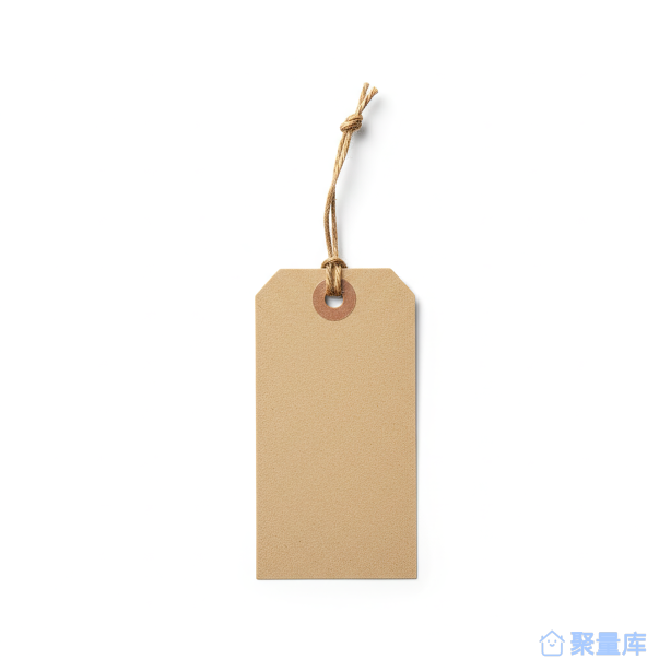 带麻绳的牛皮纸标签