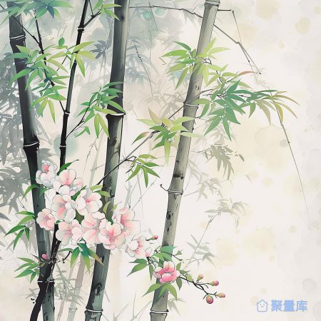 梅花竹叶