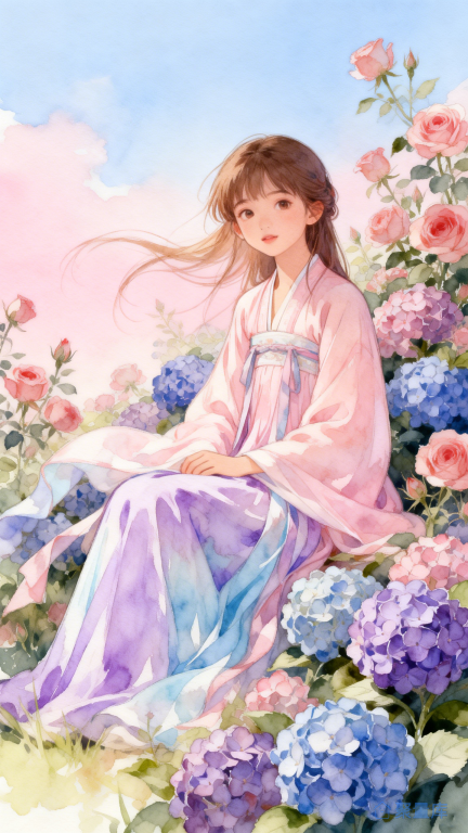花丛少女