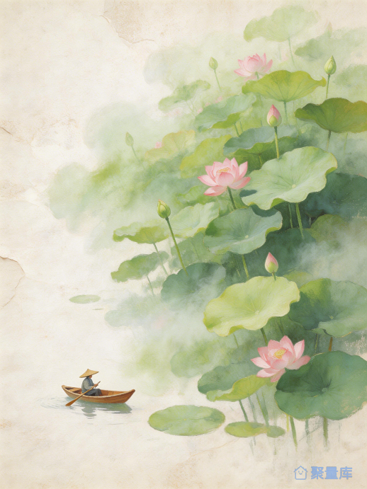 烟荷行舟