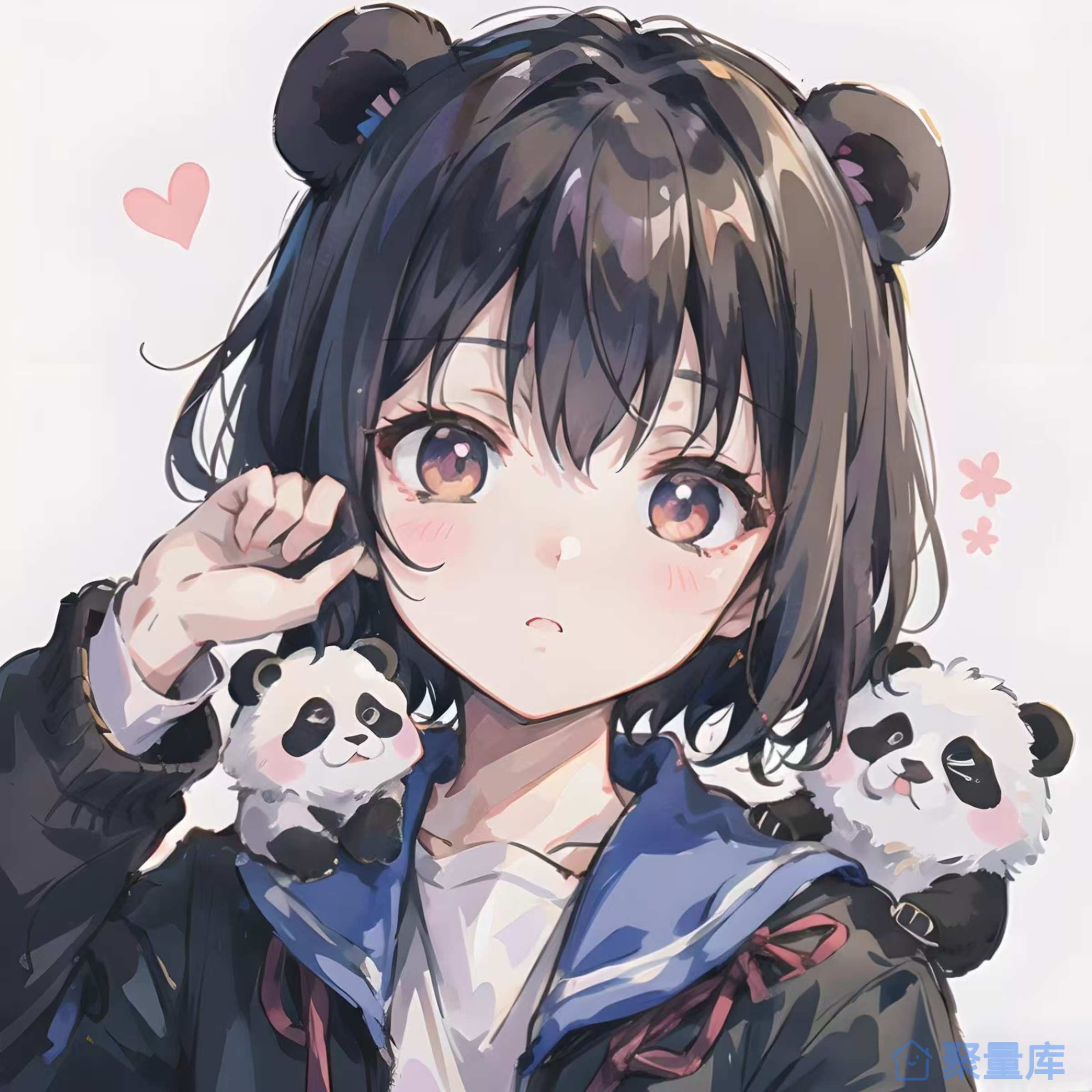 熊猫少女头像