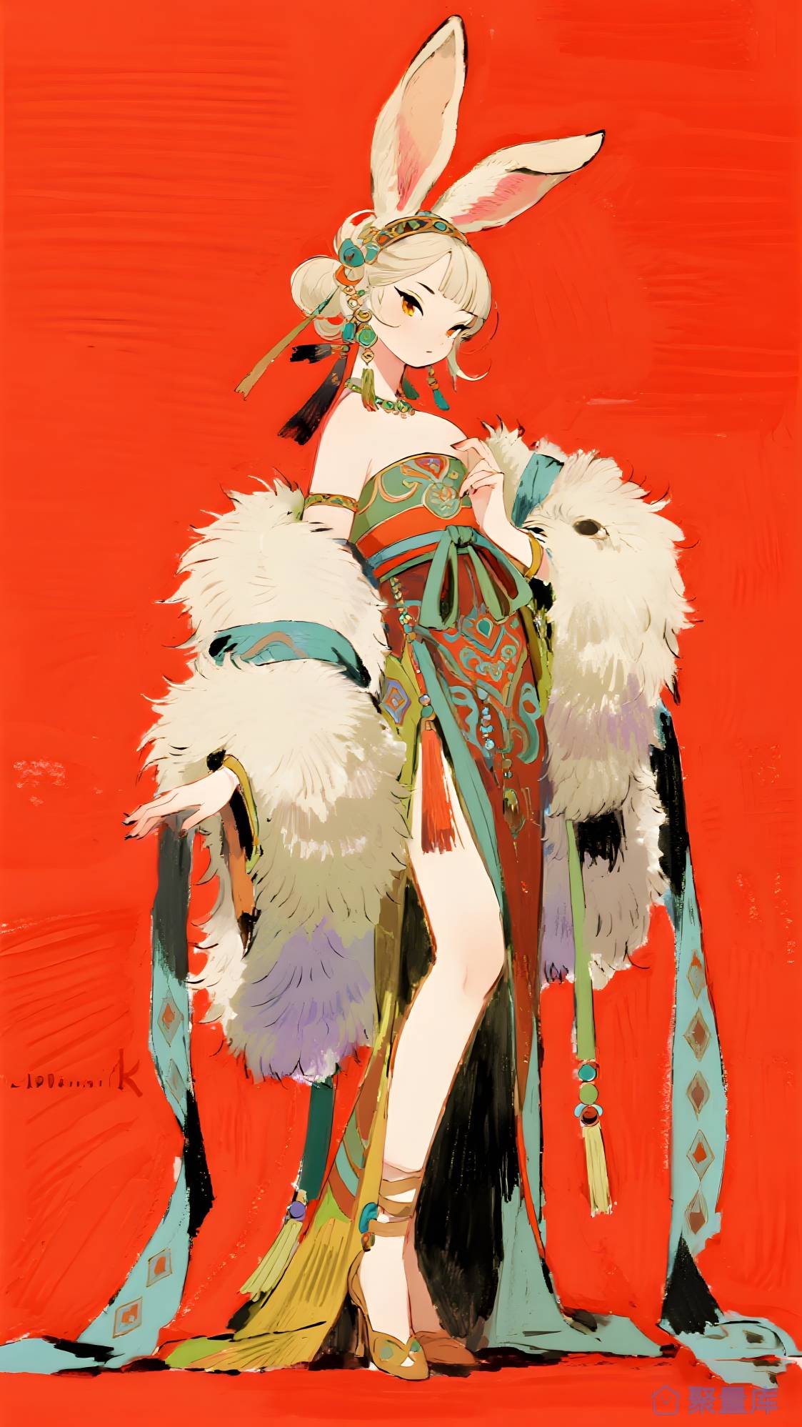 彩色铅笔 兔子夫人