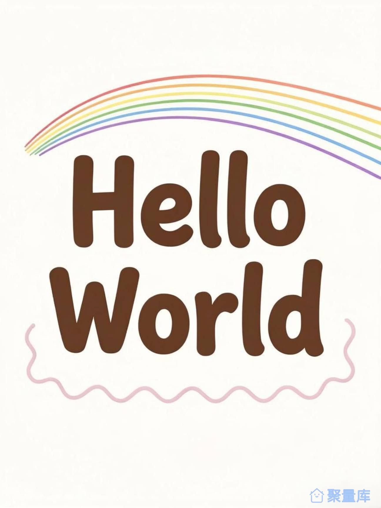 卡通风HelloWorld艺术字元素