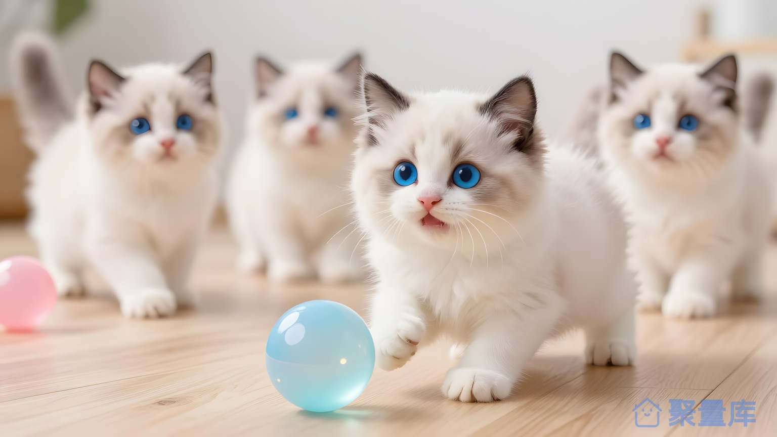 小猫和球