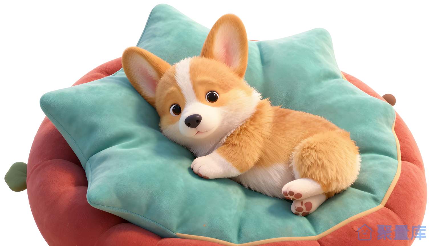 狐狗婴儿在花卉上