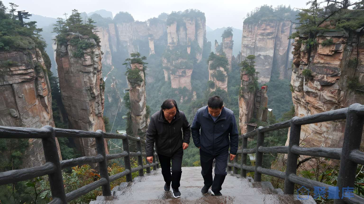 山谷景观 旅游 自然风光 人类