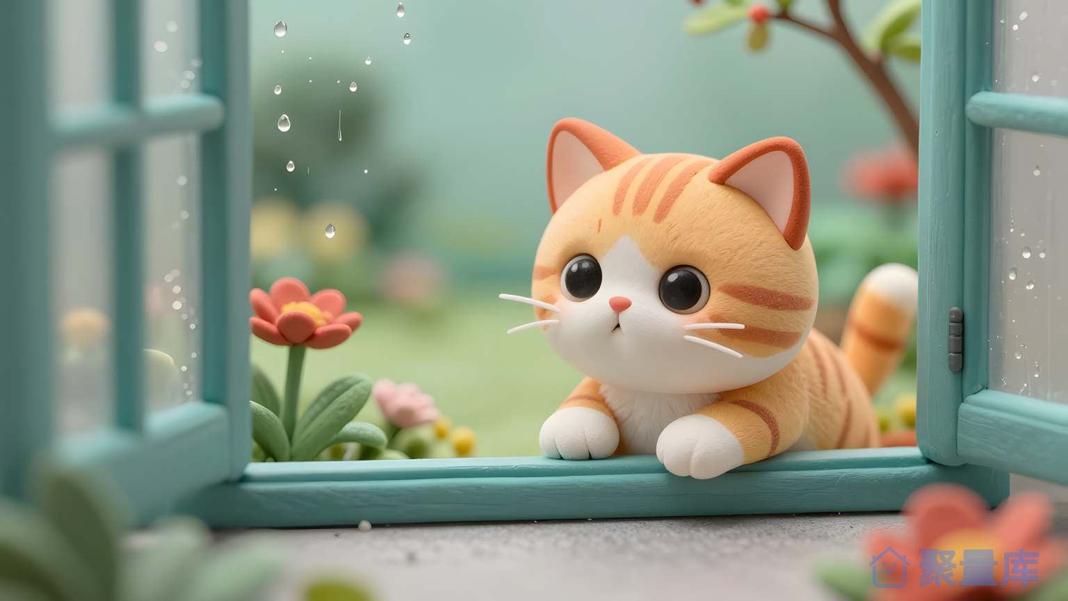小猫在窗口看外 小猫 窗口