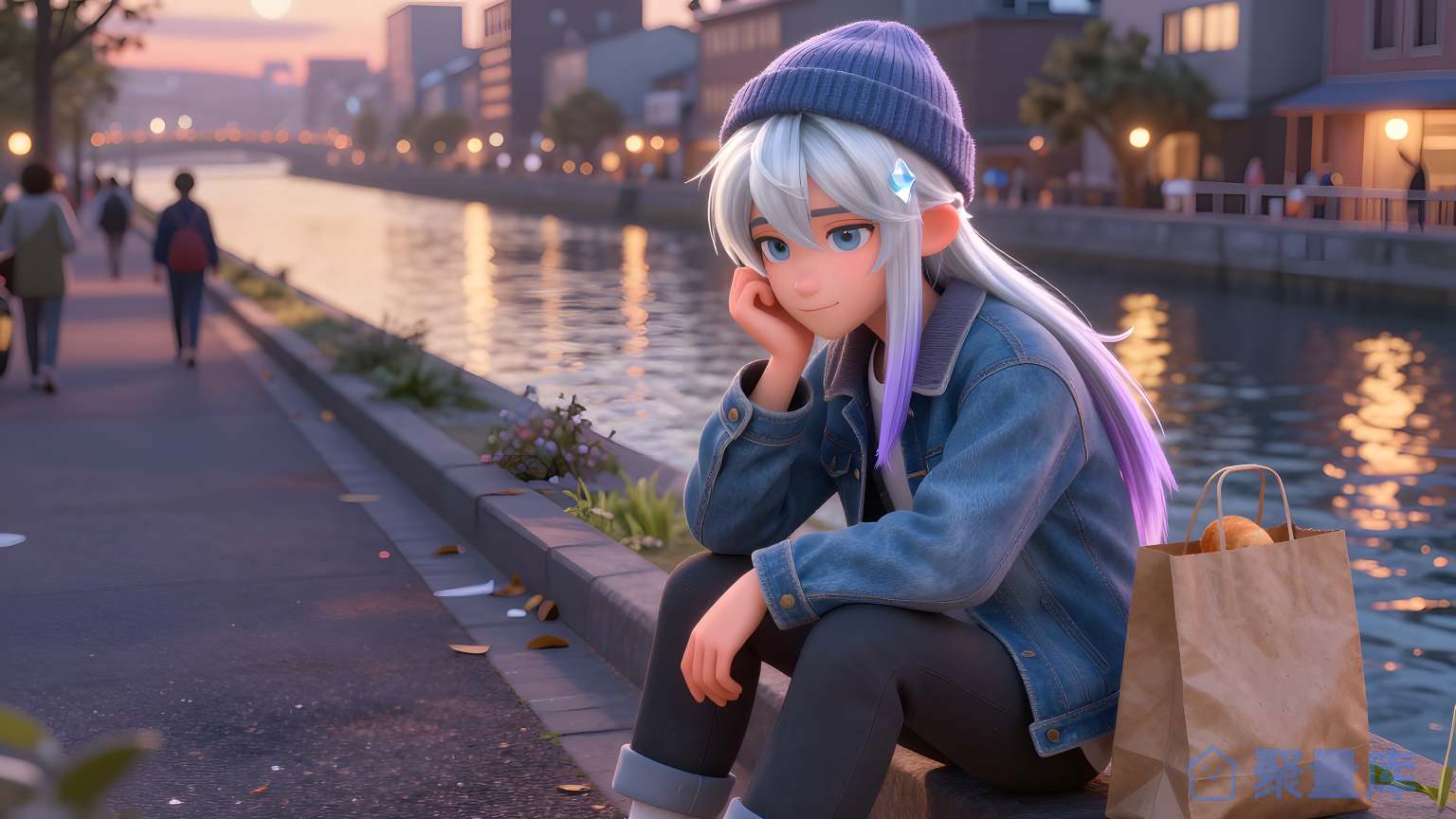 城市夜晚 女性