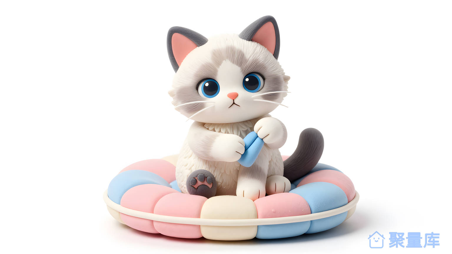 猫娃在蛋缸上