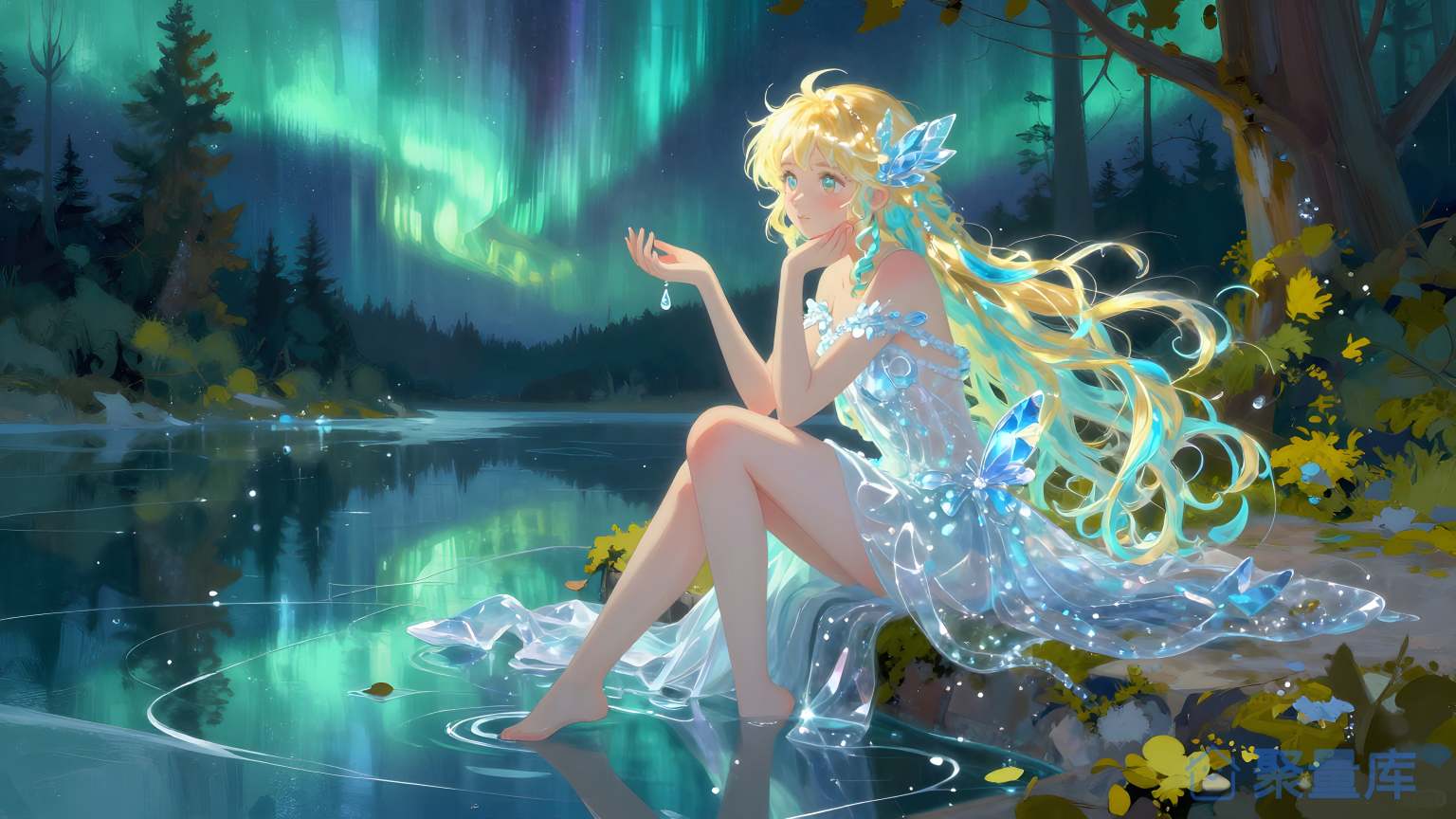 美女在森林中