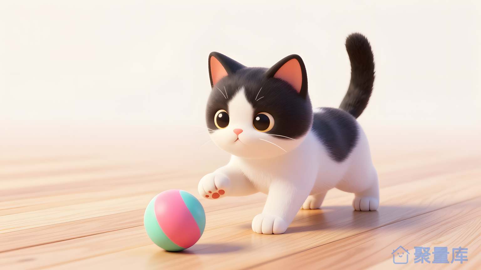 猫玩球 猫 玩 球 小巧克力