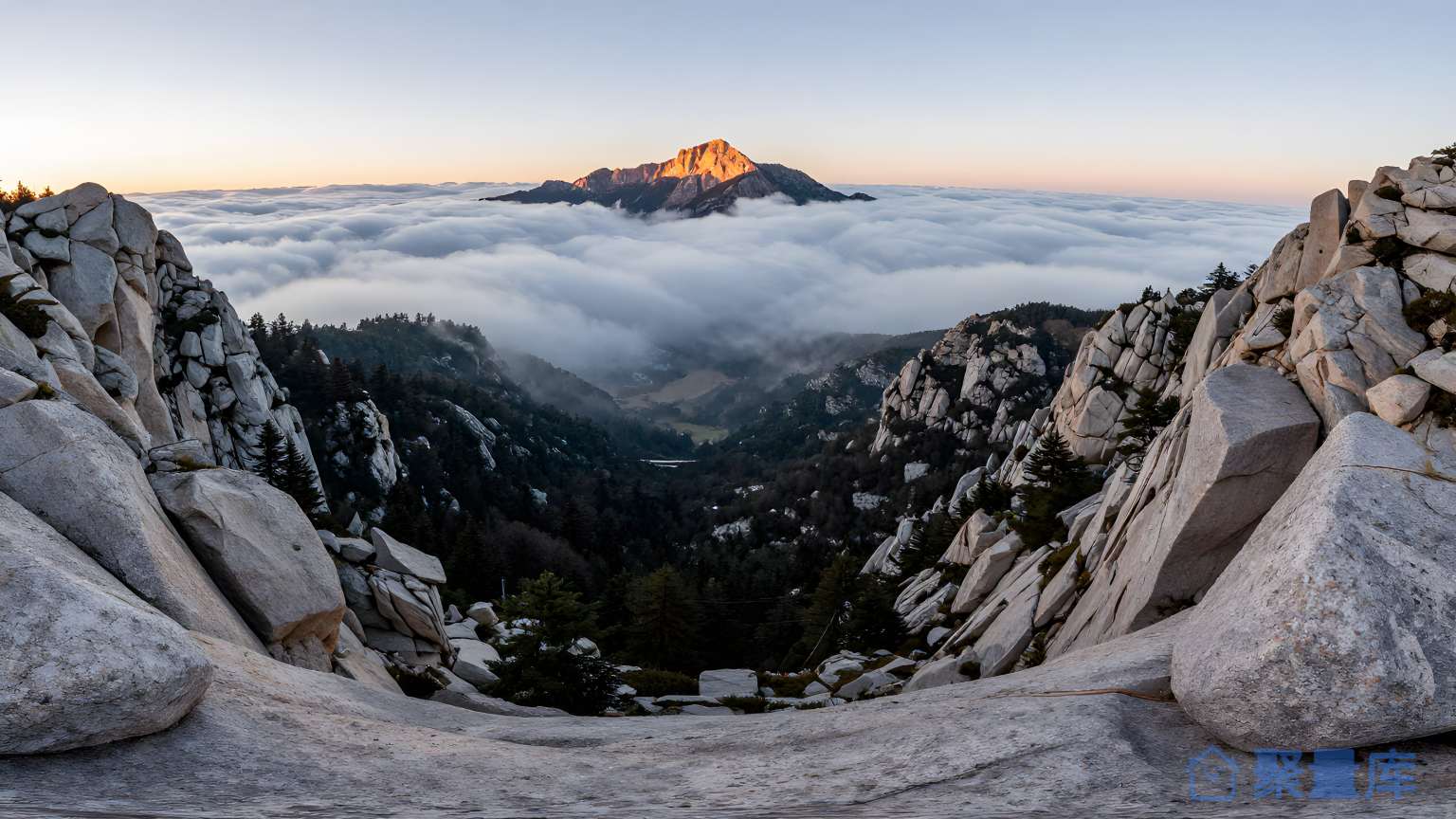 美丽的山景 山景 云海